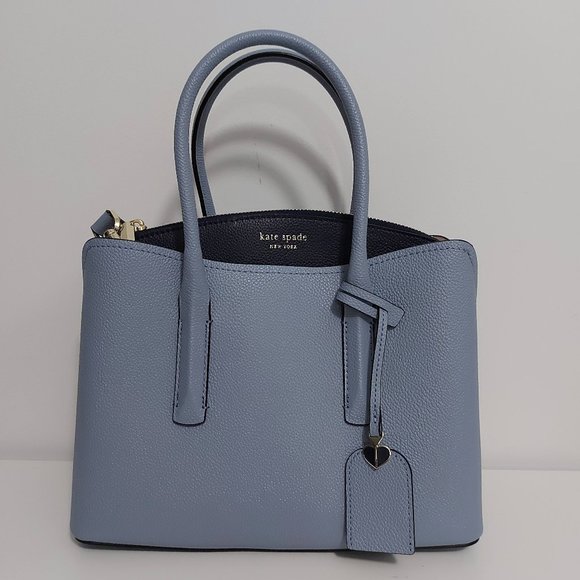 NWT Kate Spade Medium Margaux Blue Satchel - Picture 3 of 9